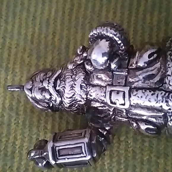 JT Inman Sterling Silver American Santa Ornament - Picture 5 of 10